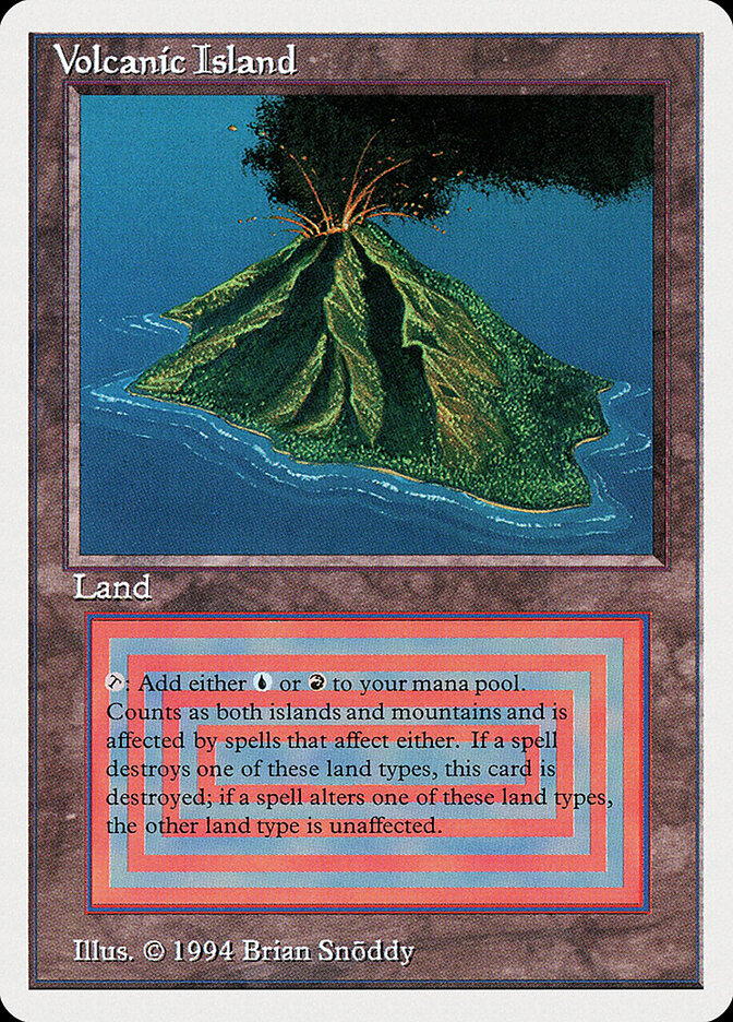 Volcanic Island card front