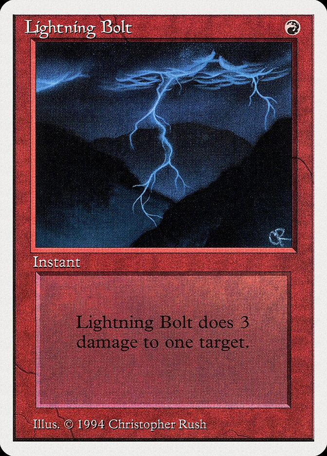 Lightning Bolt card front