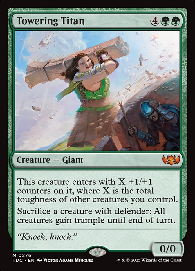 Towering Titan card front