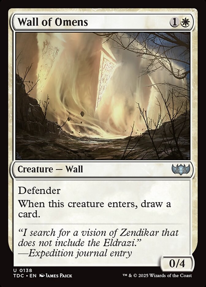 Wall of Omens card front