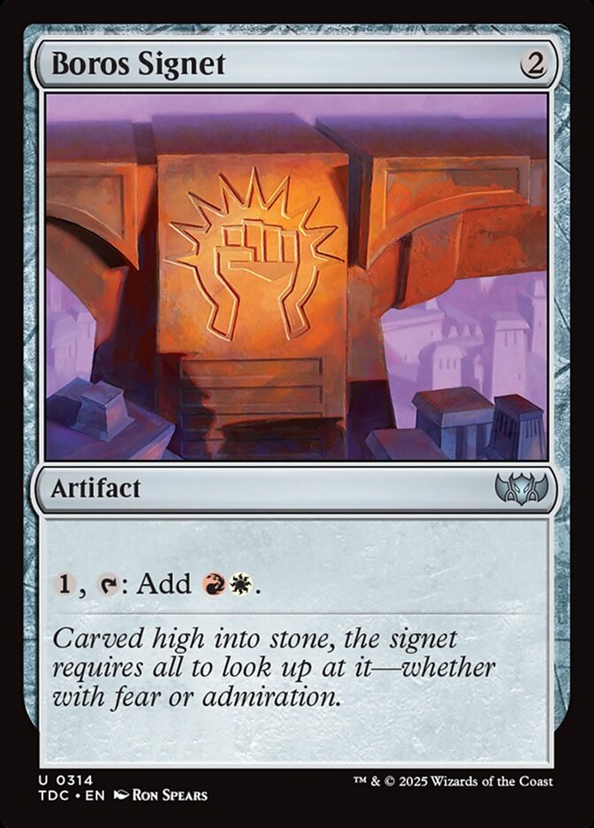 Boros Signet card front