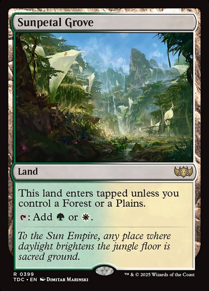 Sunpetal Grove card front