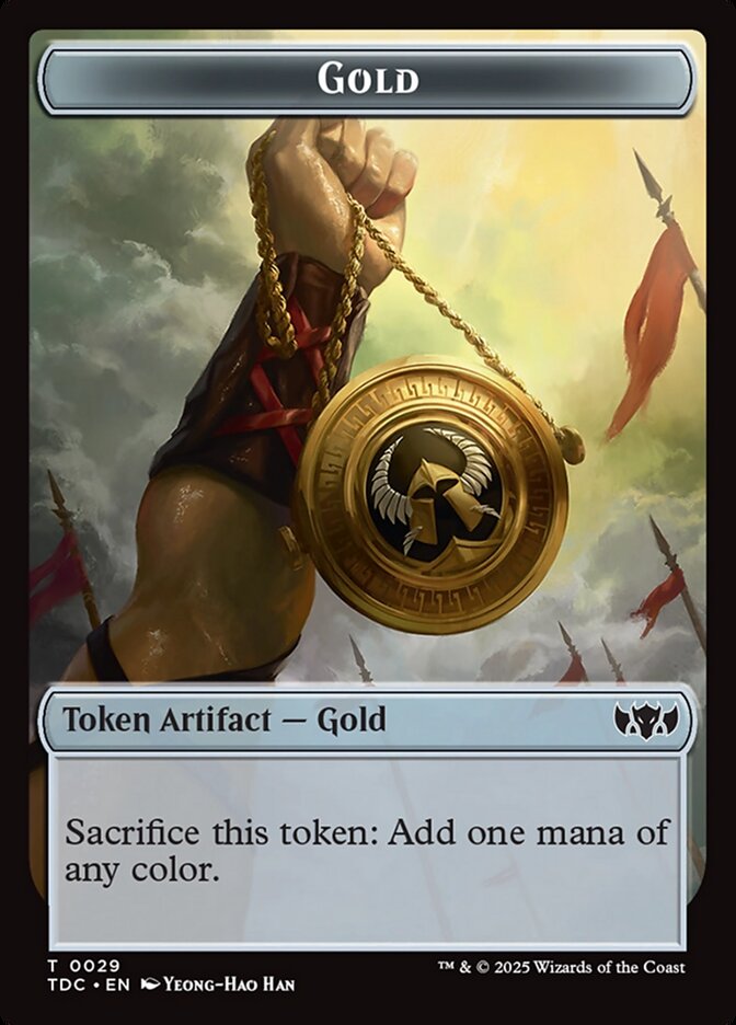 Gold card front