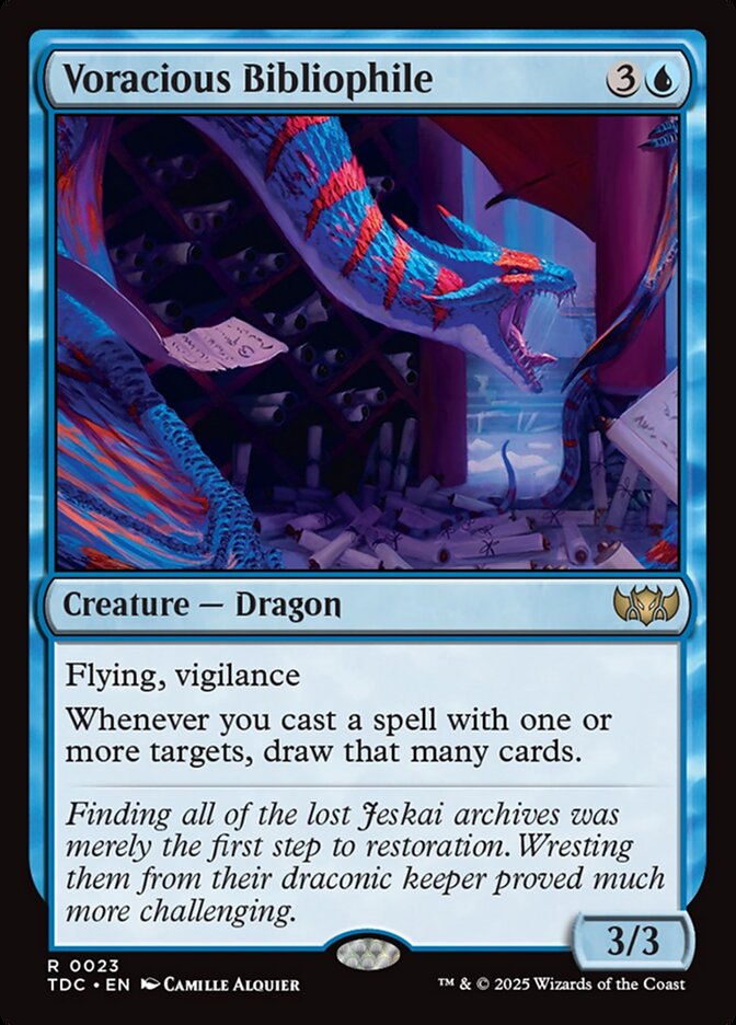 Voracious Bibliophile card front