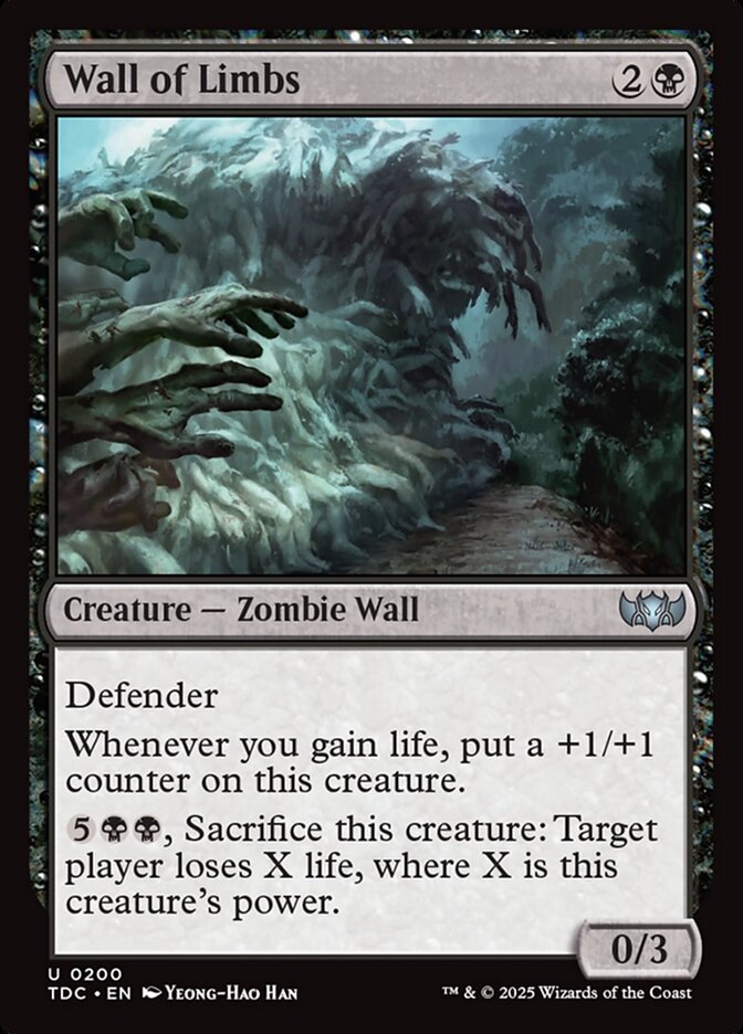 Wall of Limbs card front
