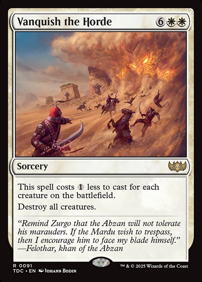 Vanquish the Horde card front