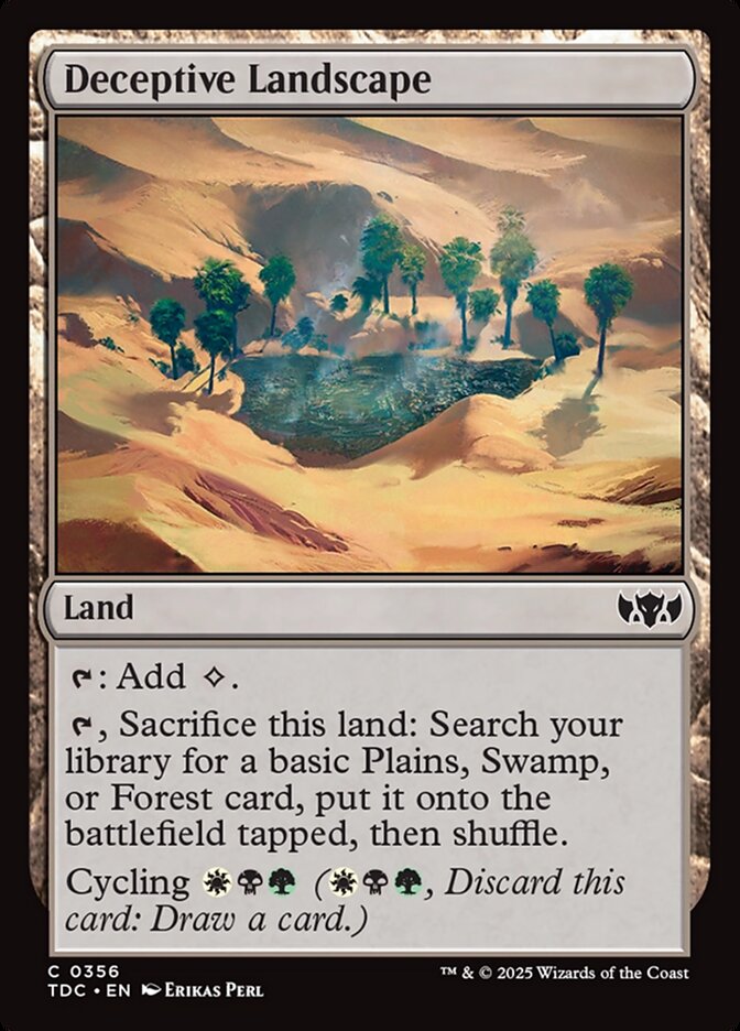 Deceptive Landscape card front