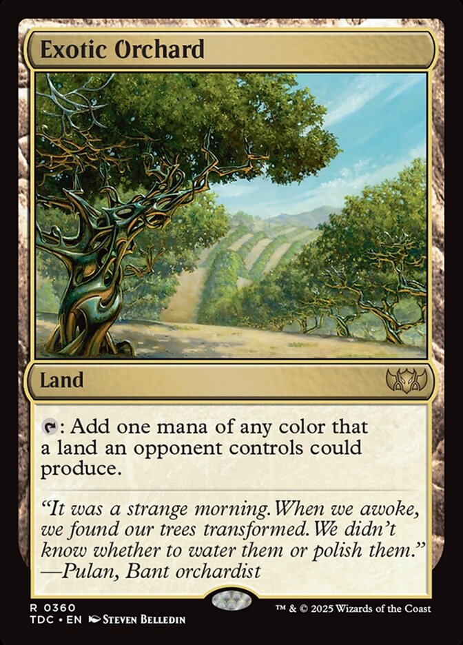 Exotic Orchard card front