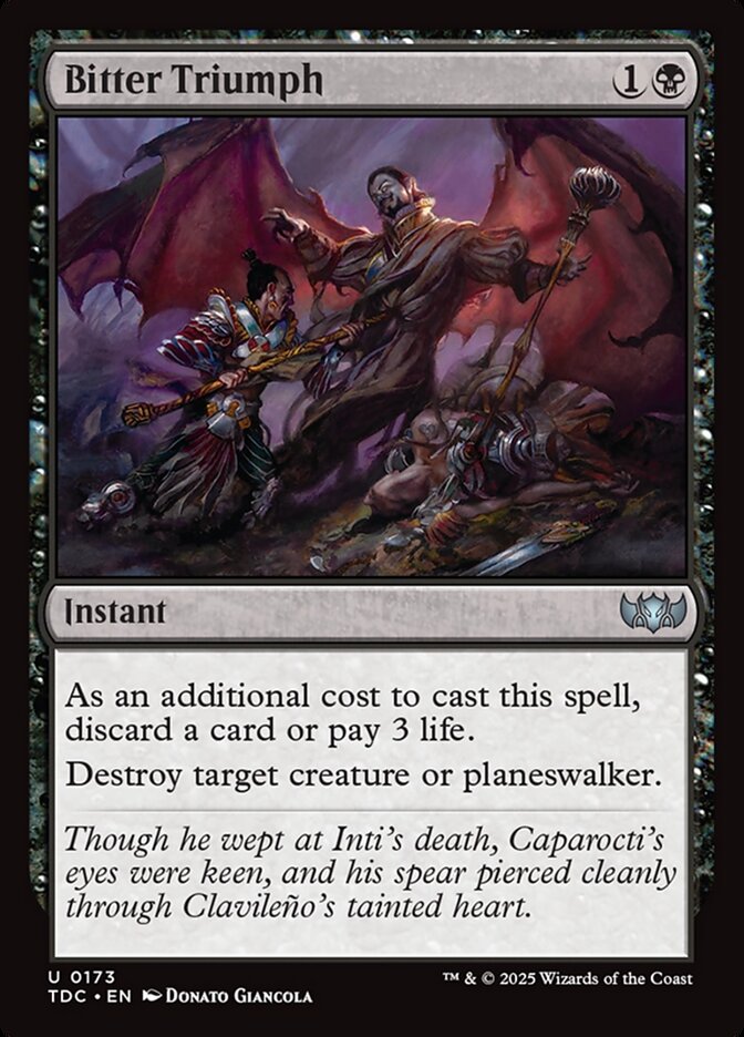 Bitter Triumph card front
