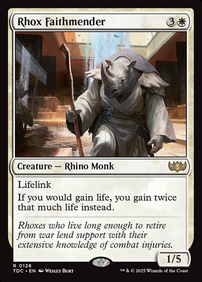 Rhox Faithmender card front