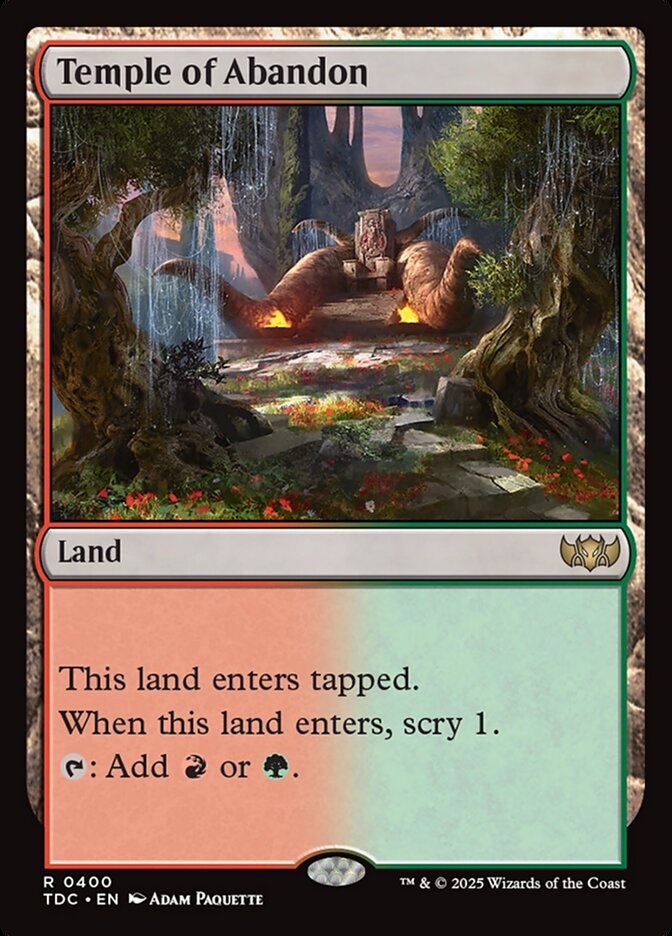 Temple of Abandon card front