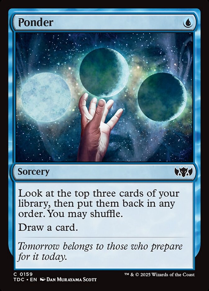 Ponder card front