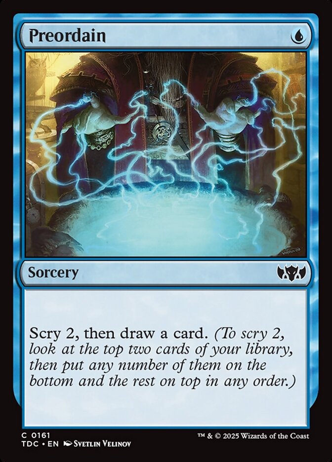 Preordain card front