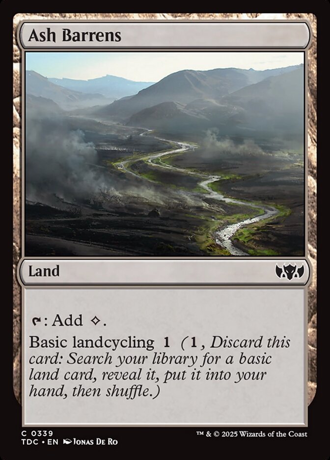 Ash Barrens card front