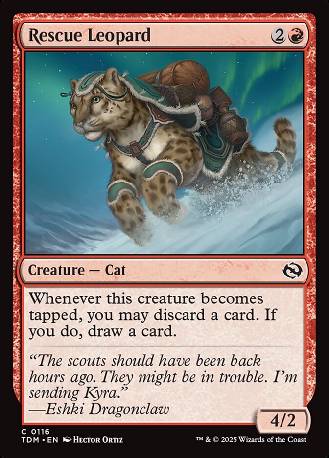 Rescue Leopard card front