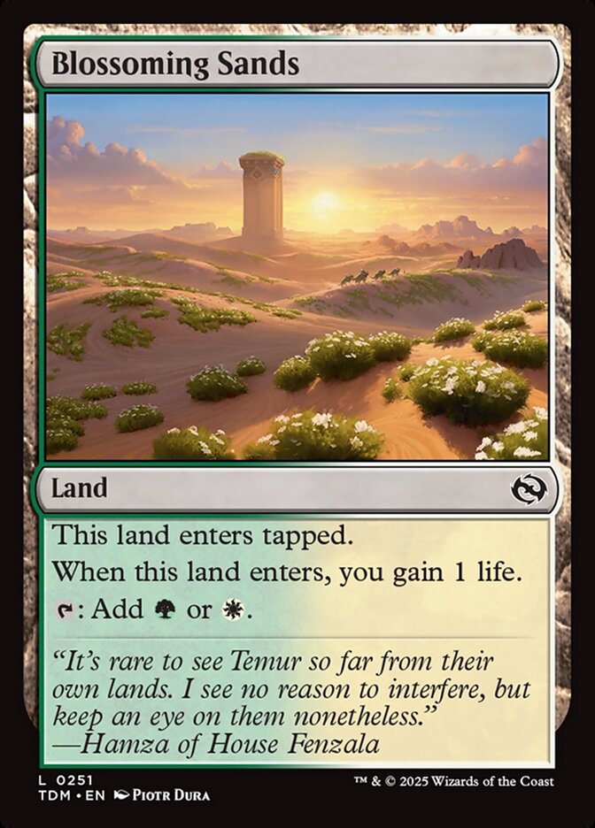 Blossoming Sands card front