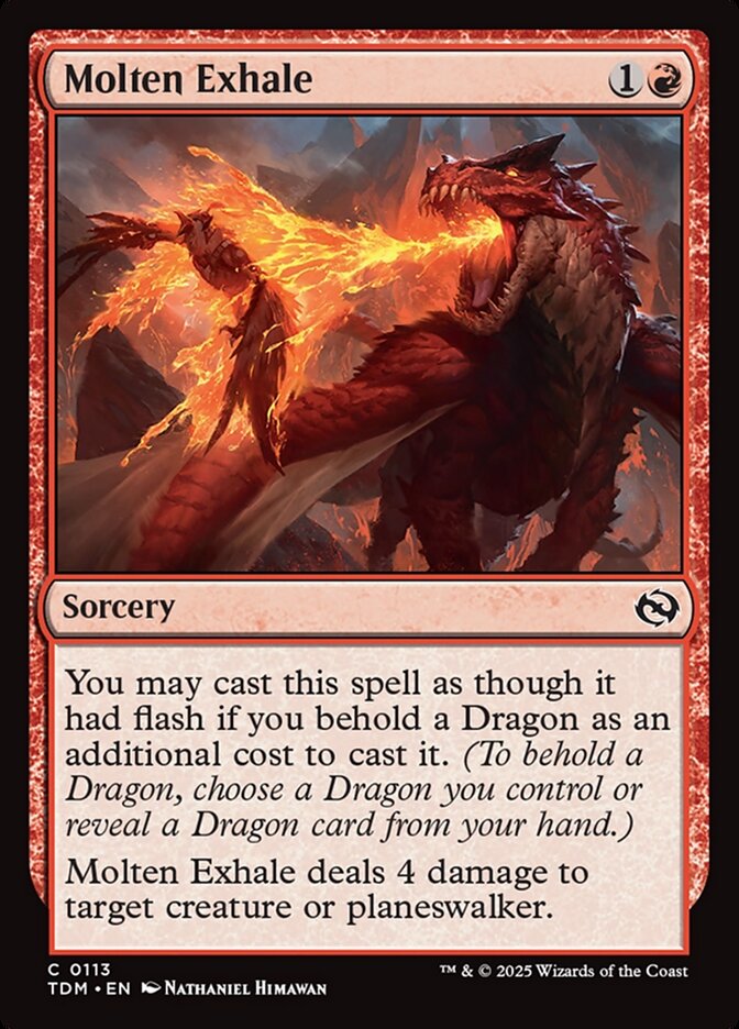 Molten Exhale card front