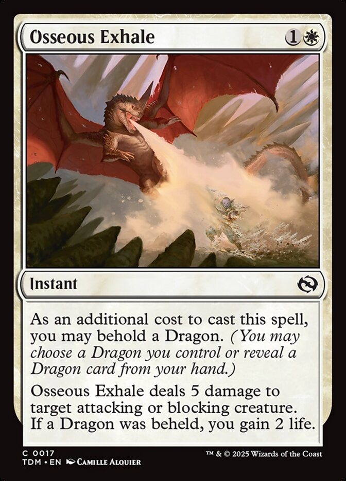 Osseous Exhale card front