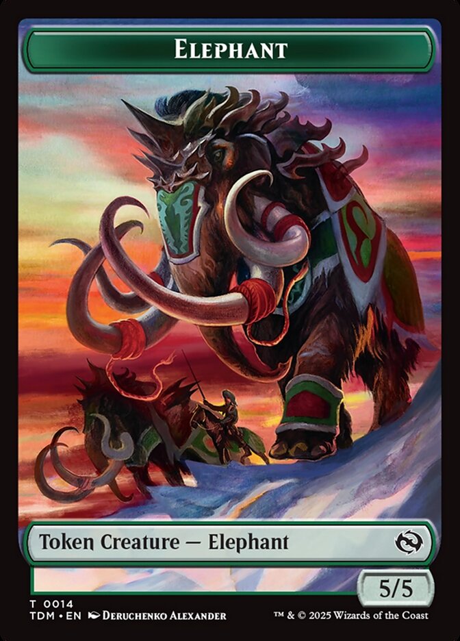 Elephant card front