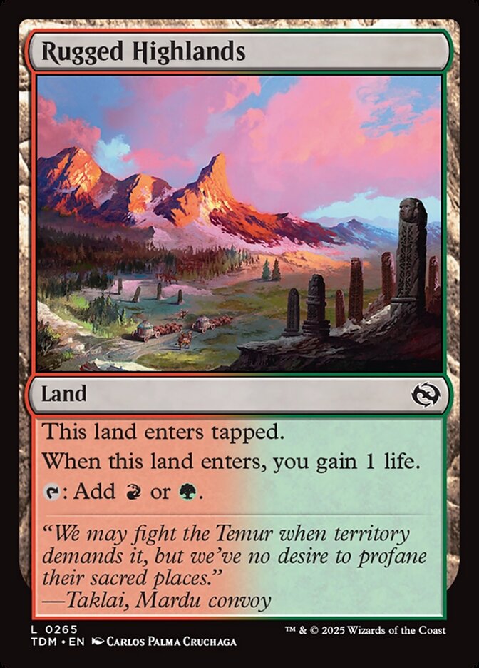 Rugged Highlands card front