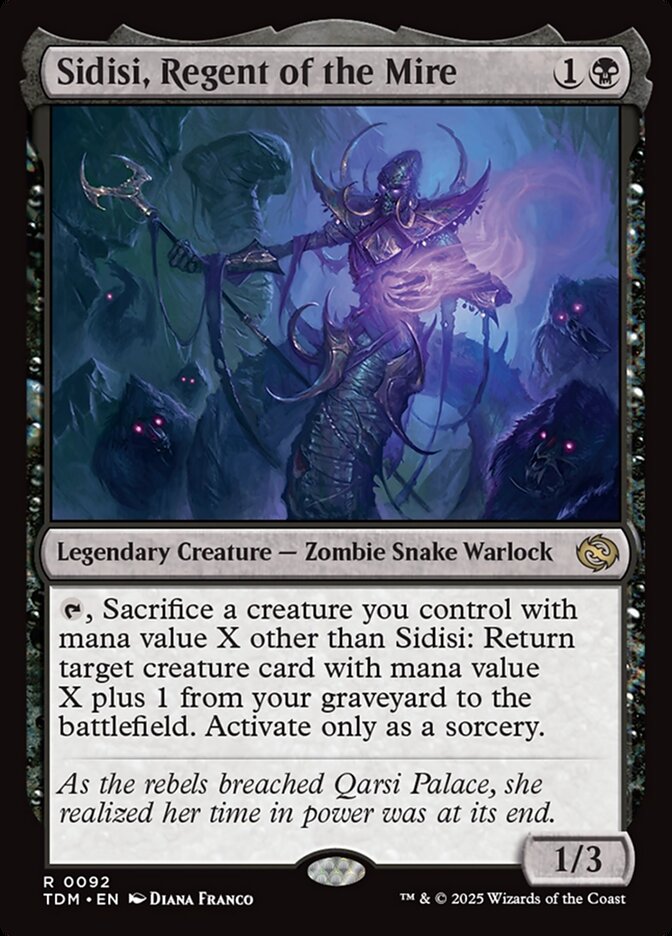 Sidisi, Regent of the Mire card front