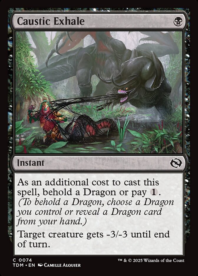 Caustic Exhale card front