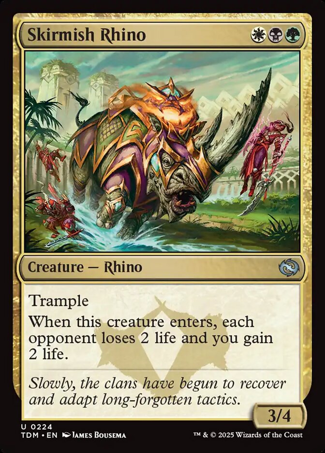 Skirmish Rhino card front