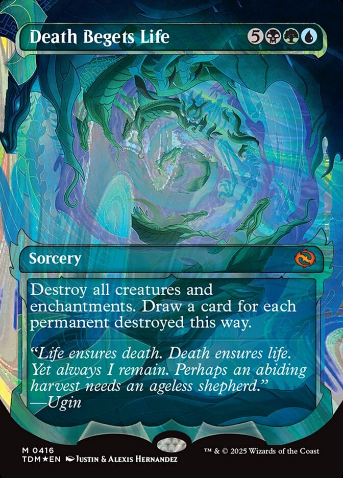 Death Begets Life card front