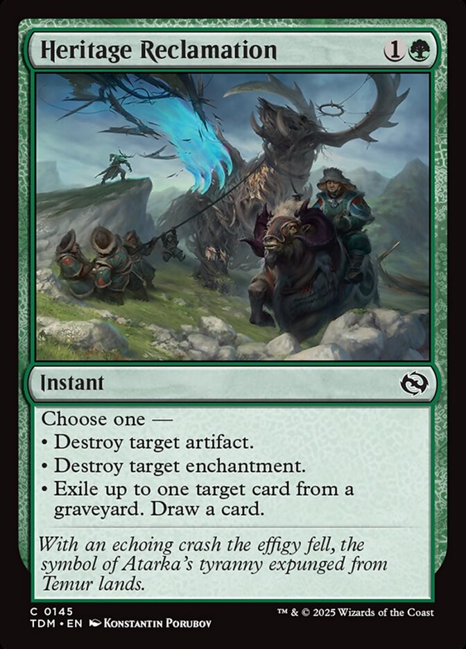 Heritage Reclamation card front