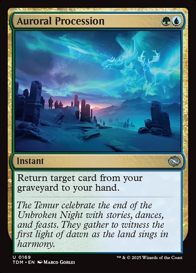 Auroral Procession card front