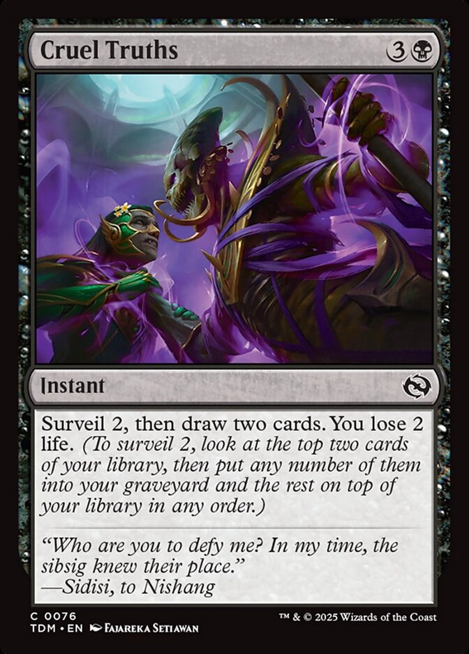 Cruel Truths card front