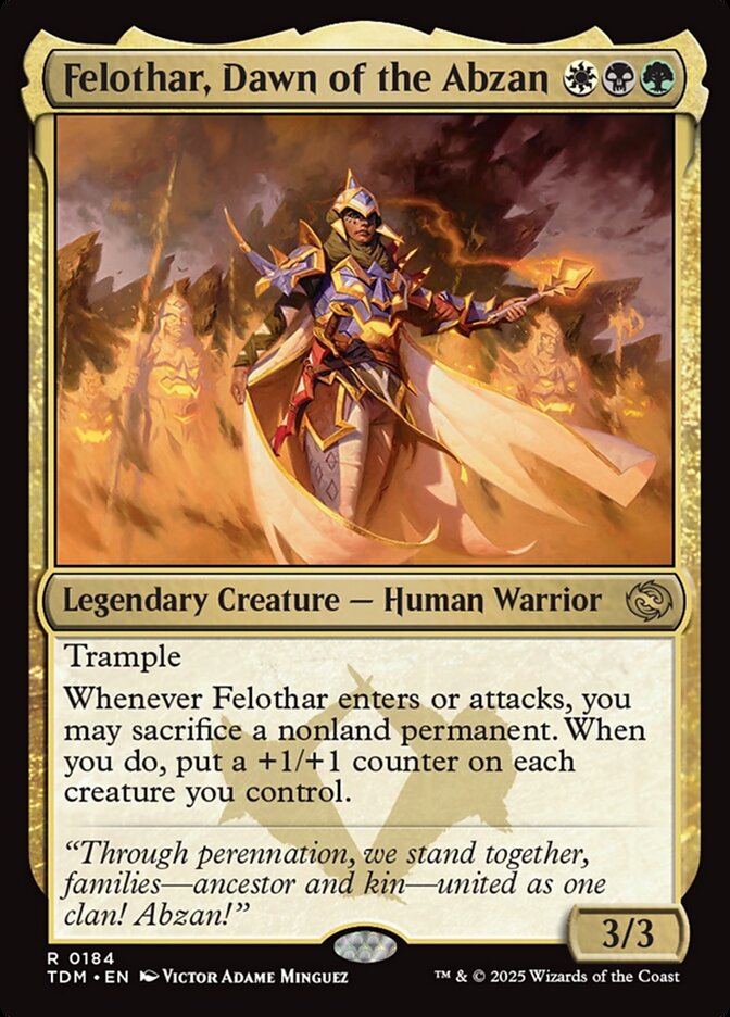 Felothar, Dawn of the Abzan card front