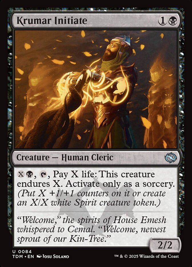 Krumar Initiate card front