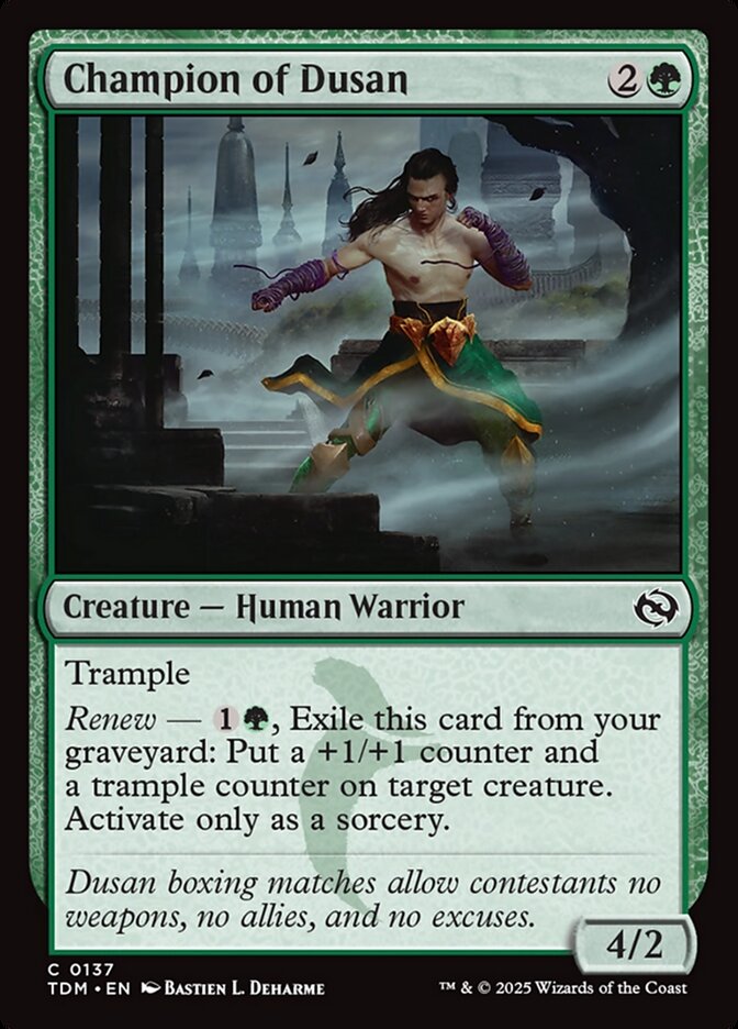 Champion of Dusan card front