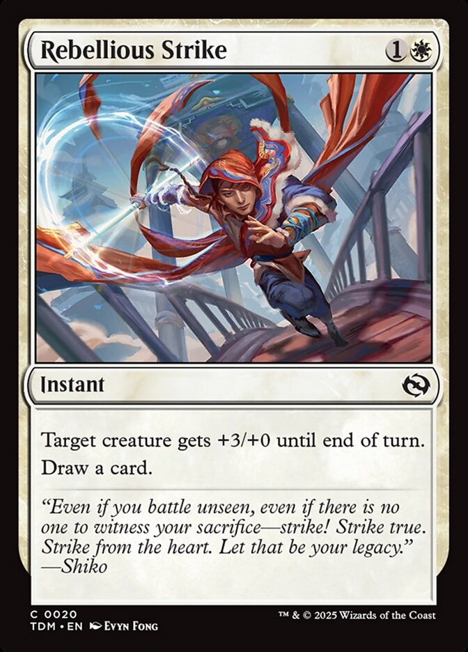 Rebellious Strike card front