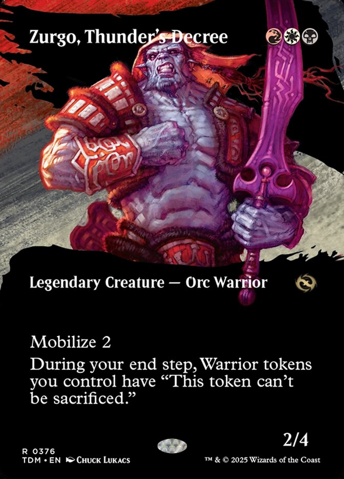 Zurgo, Thunder's Decree card front