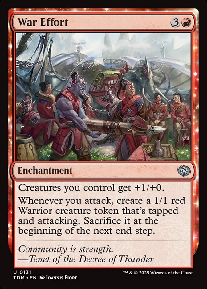 War Effort card front
