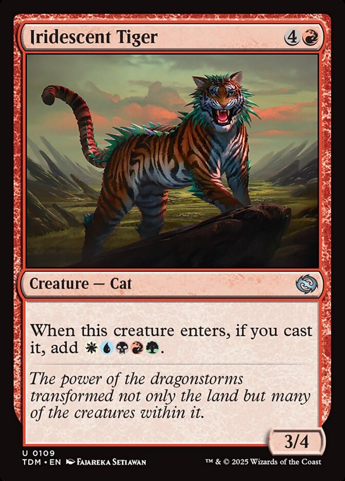 Iridescent Tiger card front