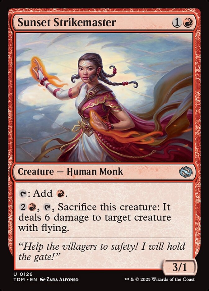 Sunset Strikemaster card front