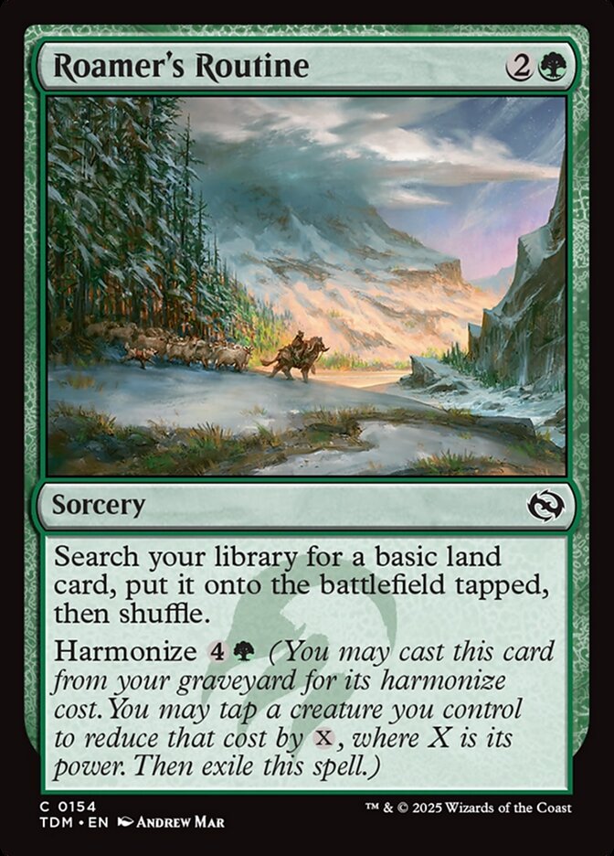 Roamer's Routine card front