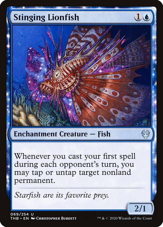 Stinging Lionfish card front