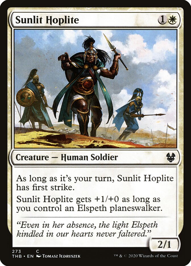 Sunlit Hoplite card front