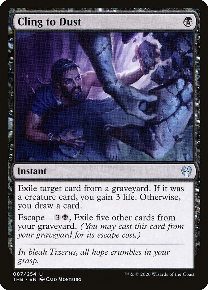 Cling to Dust card front