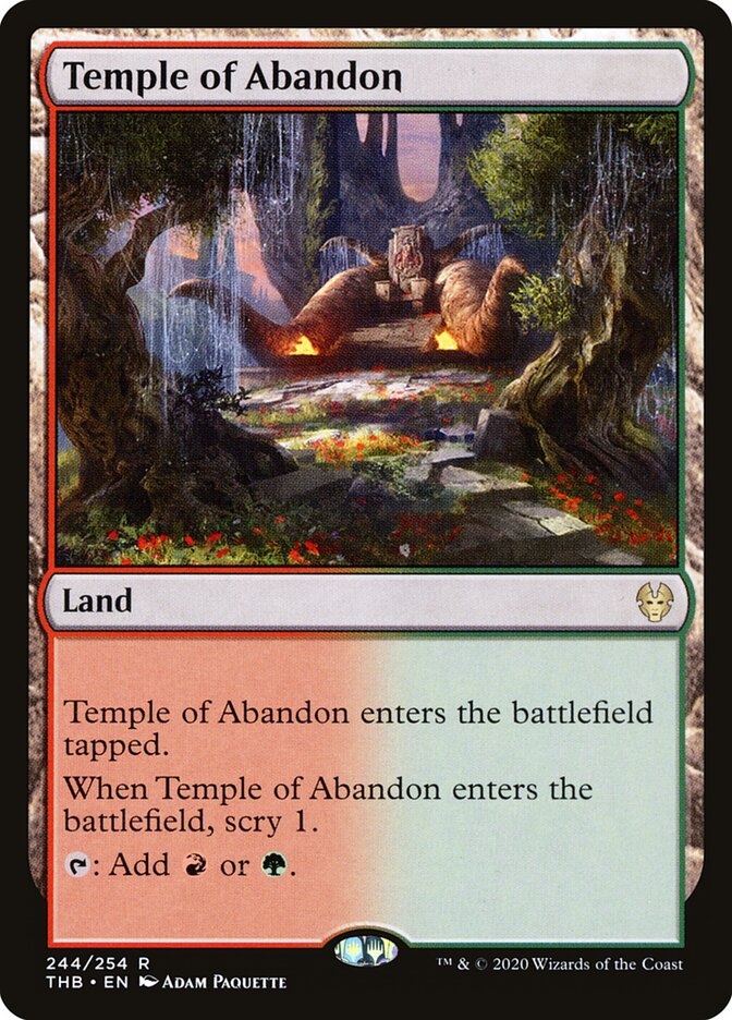 Temple of Abandon card front