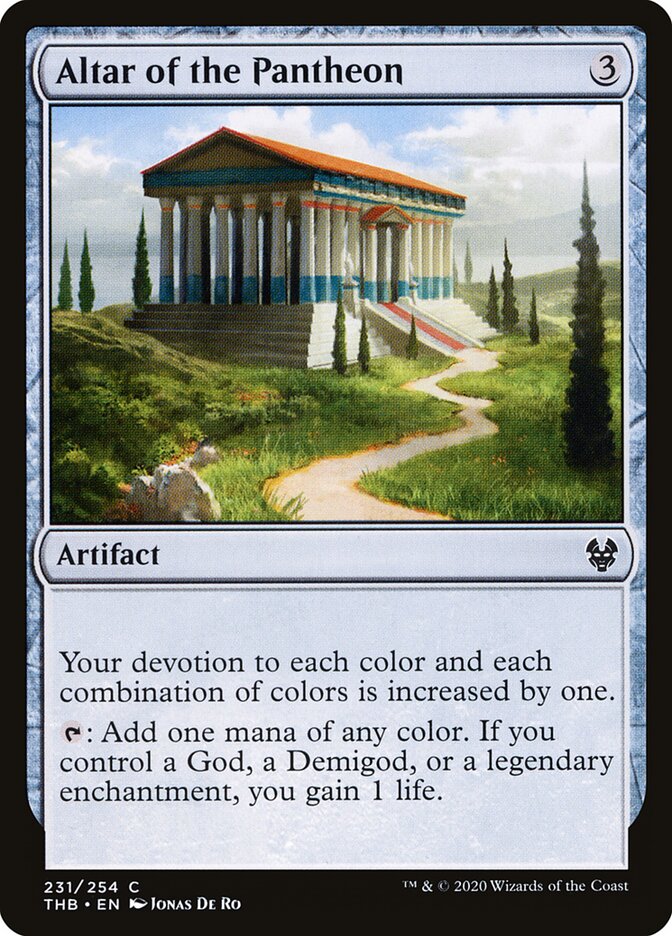 Altar of the Pantheon card front