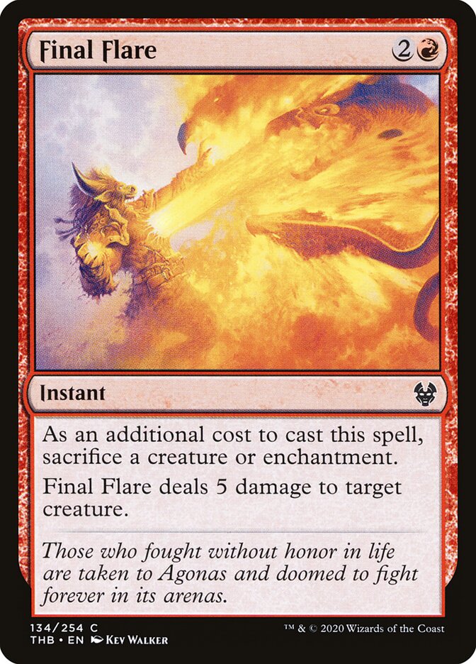Final Flare card front