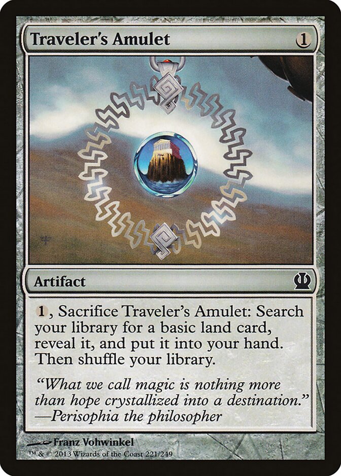 Traveler's Amulet card front