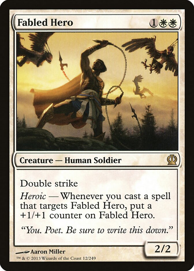 Fabled Hero card front