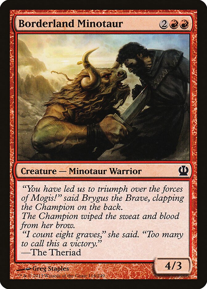 Borderland Minotaur card front