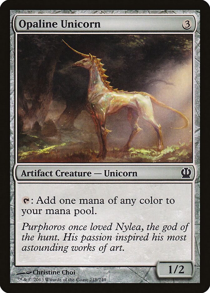 Opaline Unicorn card front